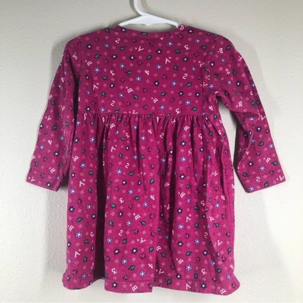 Vintage Y2K OshKosh B’Gosh ABC Floral Dress Purple Cotton 2T